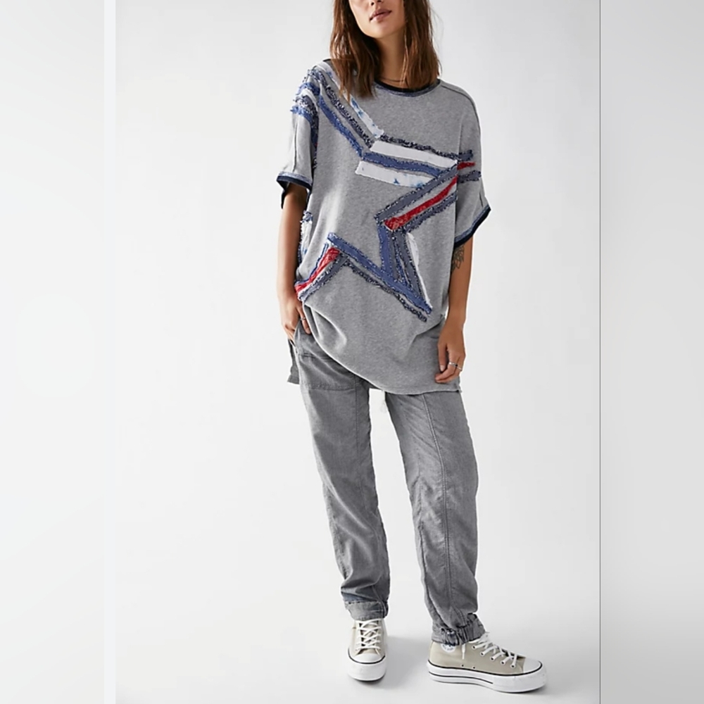 NWOT Free People Star Ridee Tee Medium/Large